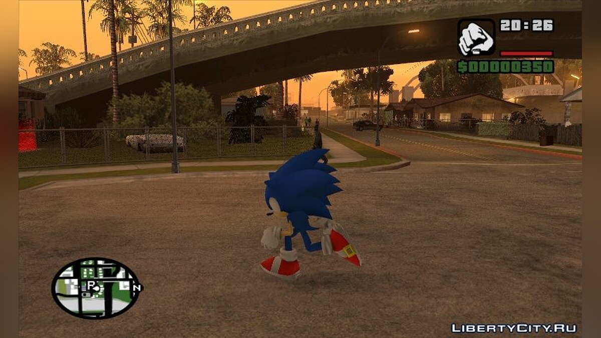  Sonic mod/Соник еж в СА для GTA San Andreas - Картинка #5