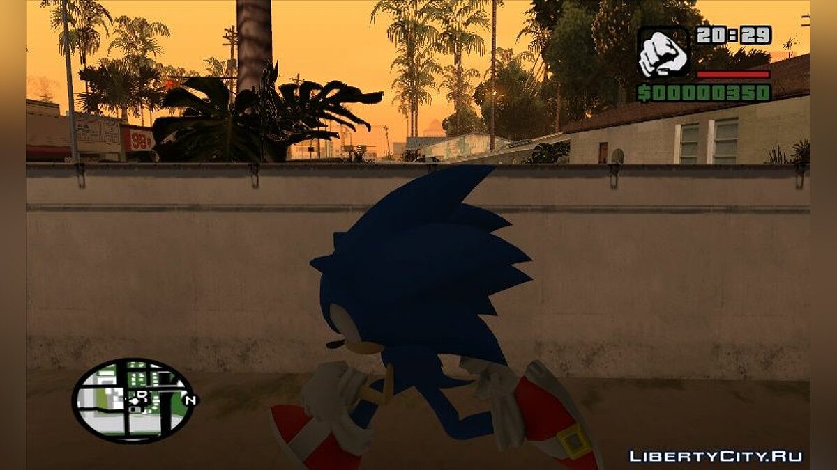 Sonic mod/Соник еж в СА для GTA San Andreas - Картинка #2