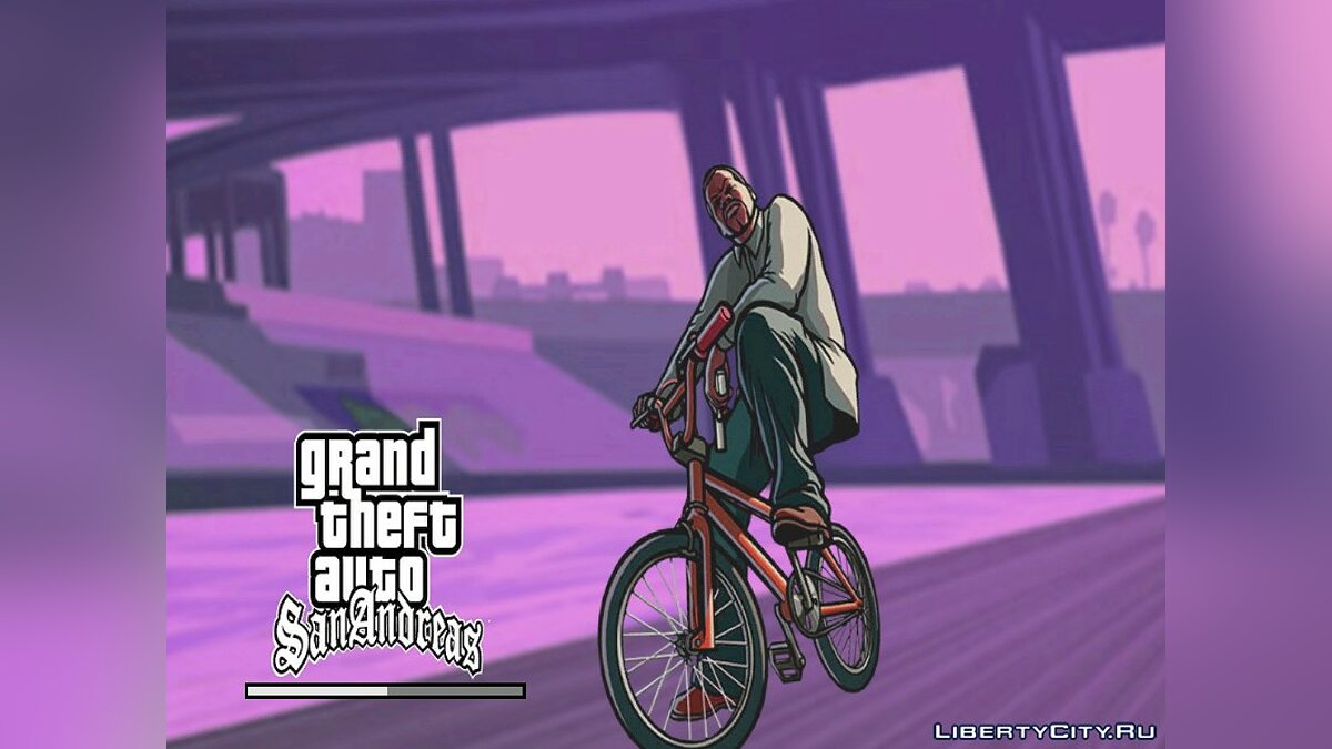 Download Loading screens with a background of GTA V art for GTA San Andreas