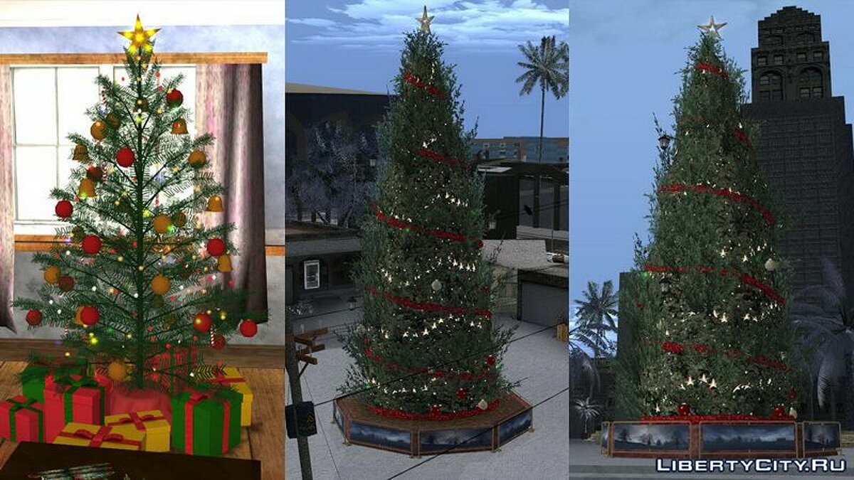 Новогодние (рождественские) ели из GTA V для GTA San Andreas - Картинка #1