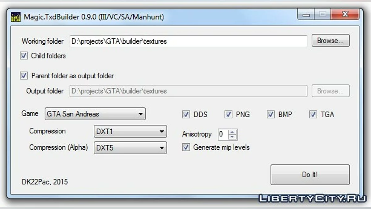 Magic.TxdBuilder 0.9.4 / GTA San Andreas
