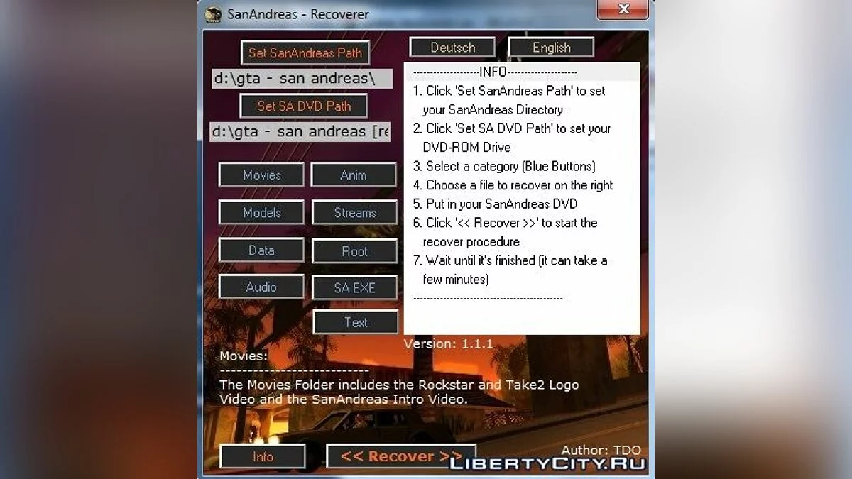 GTASArecoverer / GTA San Andreas