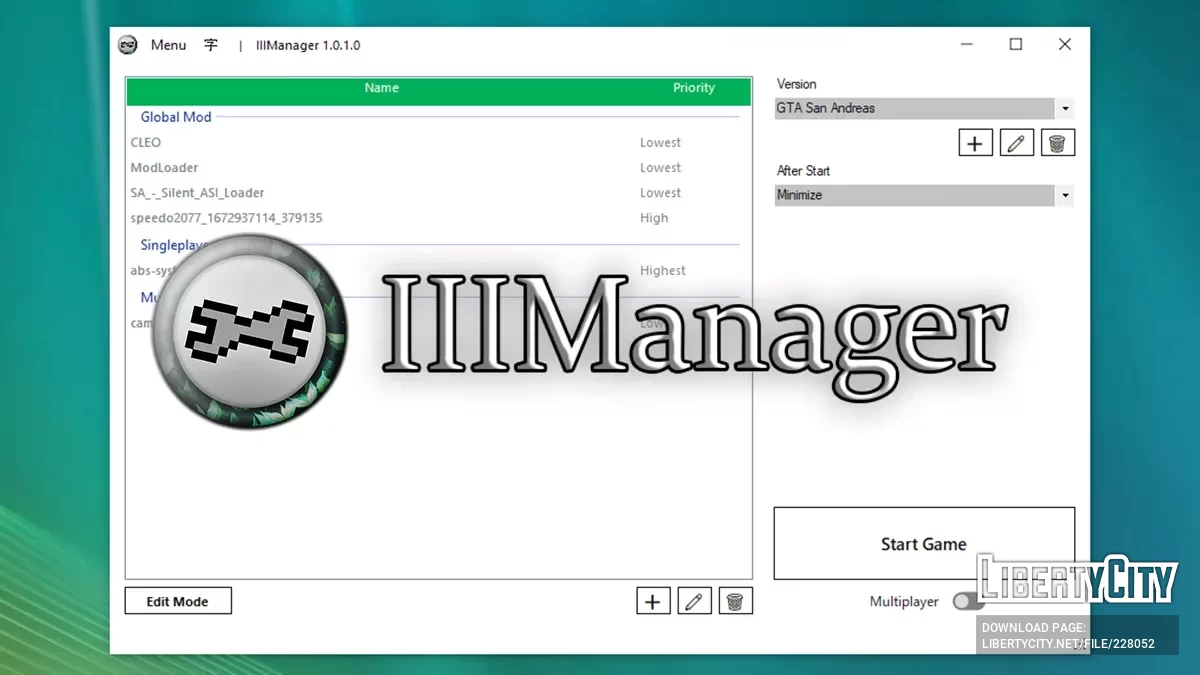 IIIManager (GTA Mod Manager) / GTA San Andreas