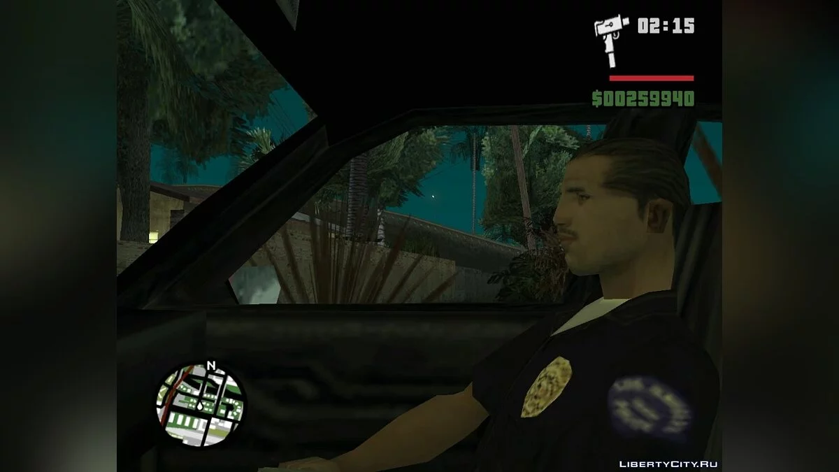 Рудер и полиция на улице сломанных ламп / GTA San Andreas
