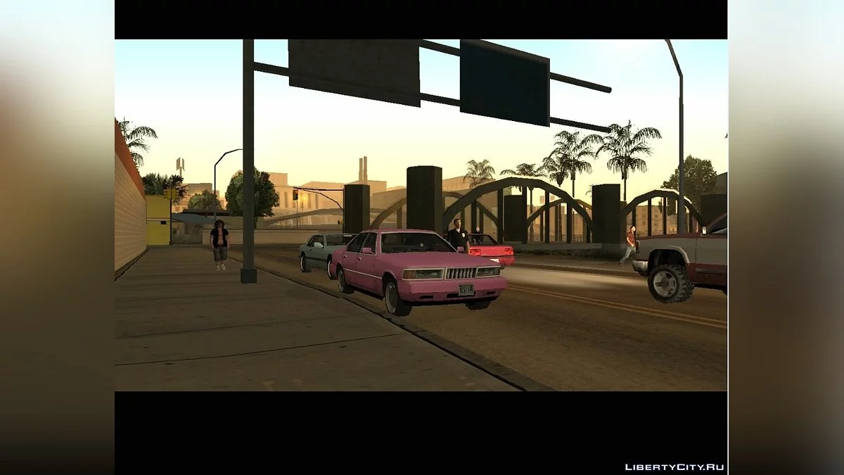 Рудер и полиция на улице сломанных ламп / GTA San Andreas