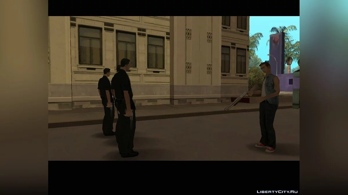 Рудер и полиция на улице сломанных ламп / GTA San Andreas