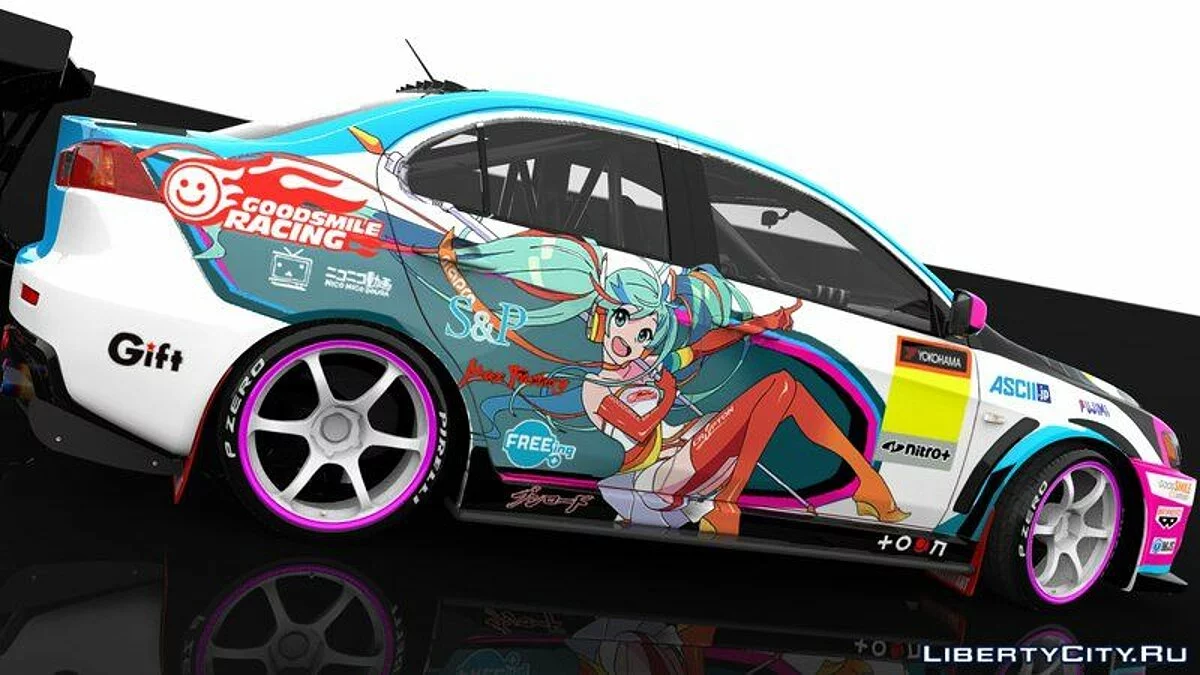 2008 Mitsubishi Lancer Evolution X With Racing Miku 2016 Itasha / GTA San Andreas