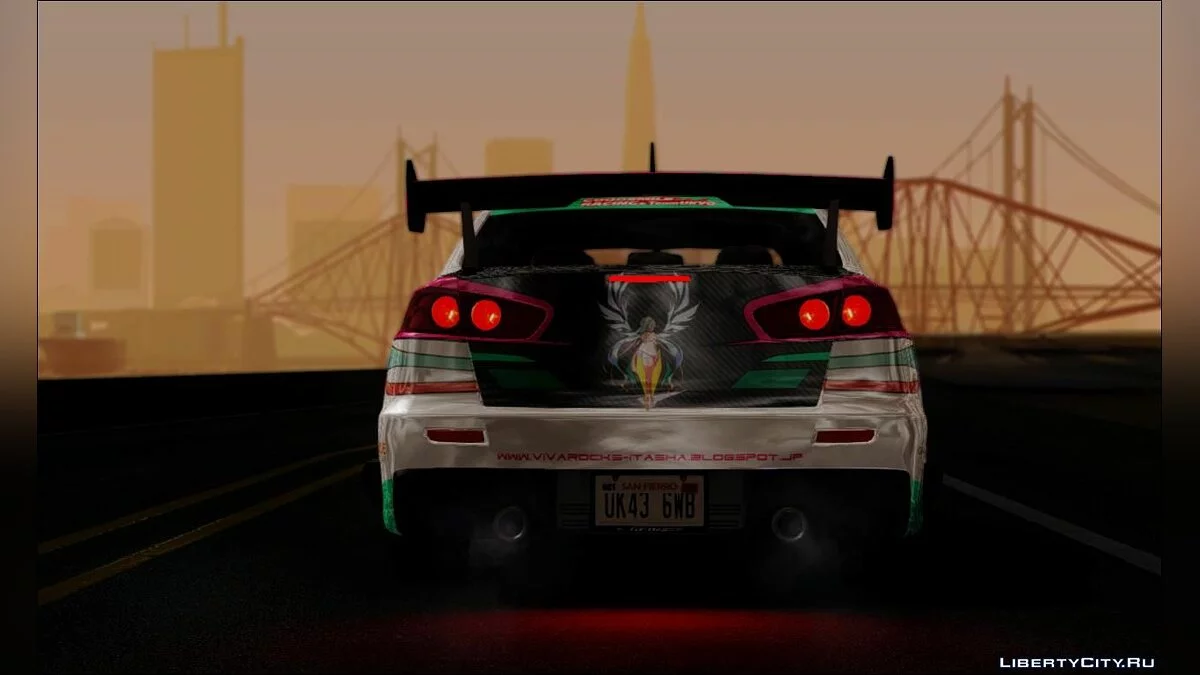 Mitsubishi Lancer Evo X 2016 Racing "Miku Itasha" / GTA San Andreas