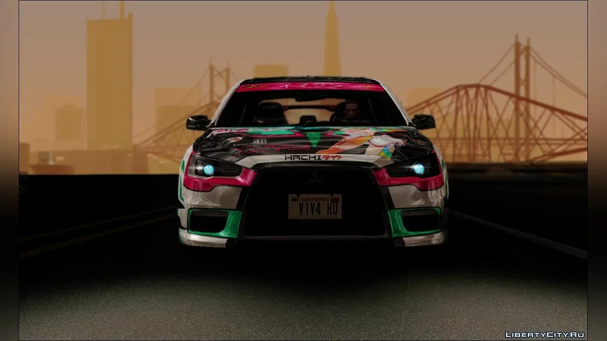 Mitsubishi Lancer Evo X 2016 Racing "Miku Itasha" / GTA San Andreas