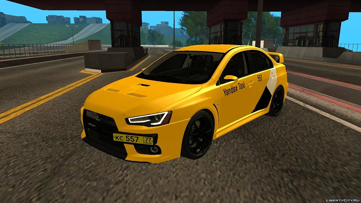 Mitsubishi Lancer Evolution 10 “Yandex Taxi” (Yellow) / GTA San Andreas
