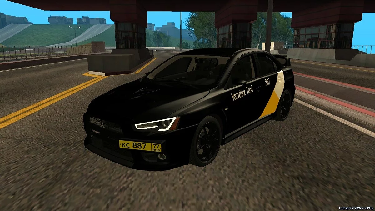 Mitsubishi Lancer Evolution 10 “Yandex Taxi” (Black) / GTA San Andreas