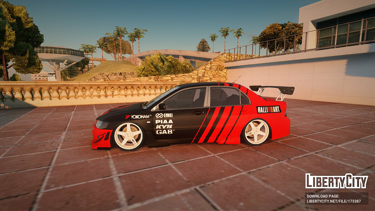 Скачать Mitsubishi Lancer Turkis Drift Advan для GTA San Andreas