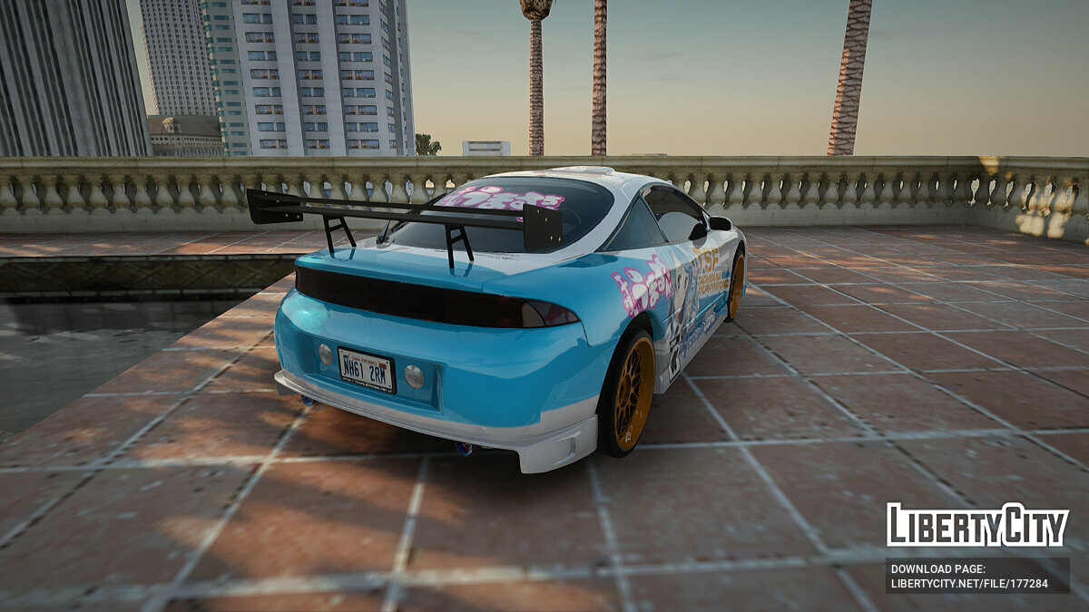 Скачать Mitsubishi Eclipse Tachibana Sylphynford Itasha для GTA San Andreas