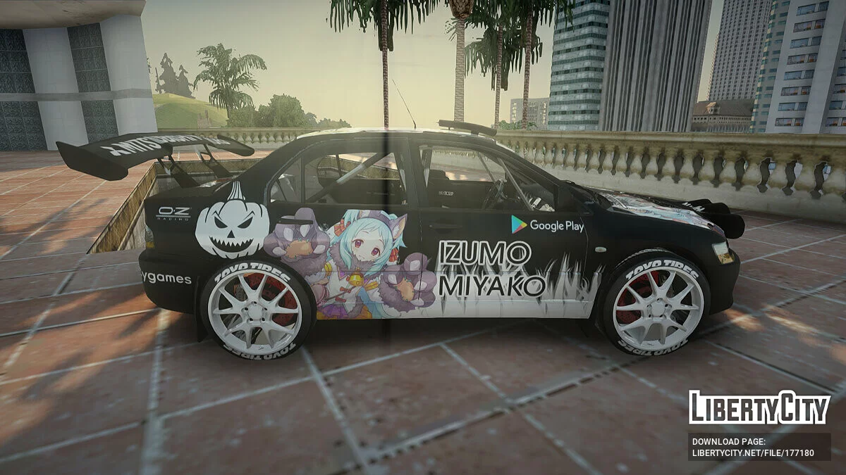 Mitsubishi Lancer Evo IX Itasha Izumi Miyako / GTA San Andreas