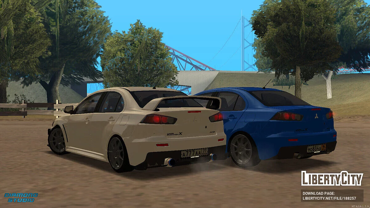 Mitsubishi Lancer X + Тюнинг + CCD / GTA San Andreas