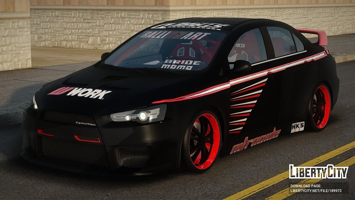 Скачать Mitsubishi Lancer X Pro Street для GTA San Andreas