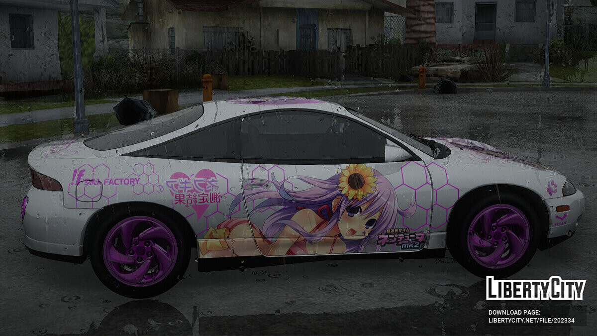 Скачать Mitsubishi Eclipse GST Nepgear Itasha для GTA San Andreas