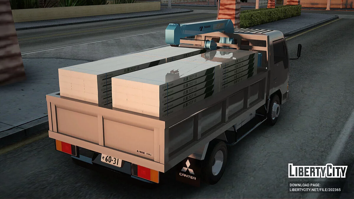 Mitsubishi Fuso Canter 1989 с краном / GTA San Andreas