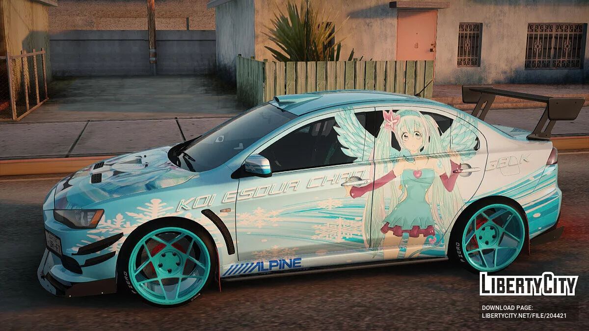 Mitsubishi Lancer Evolution X Koi-chan Itasha / GTA San Andreas