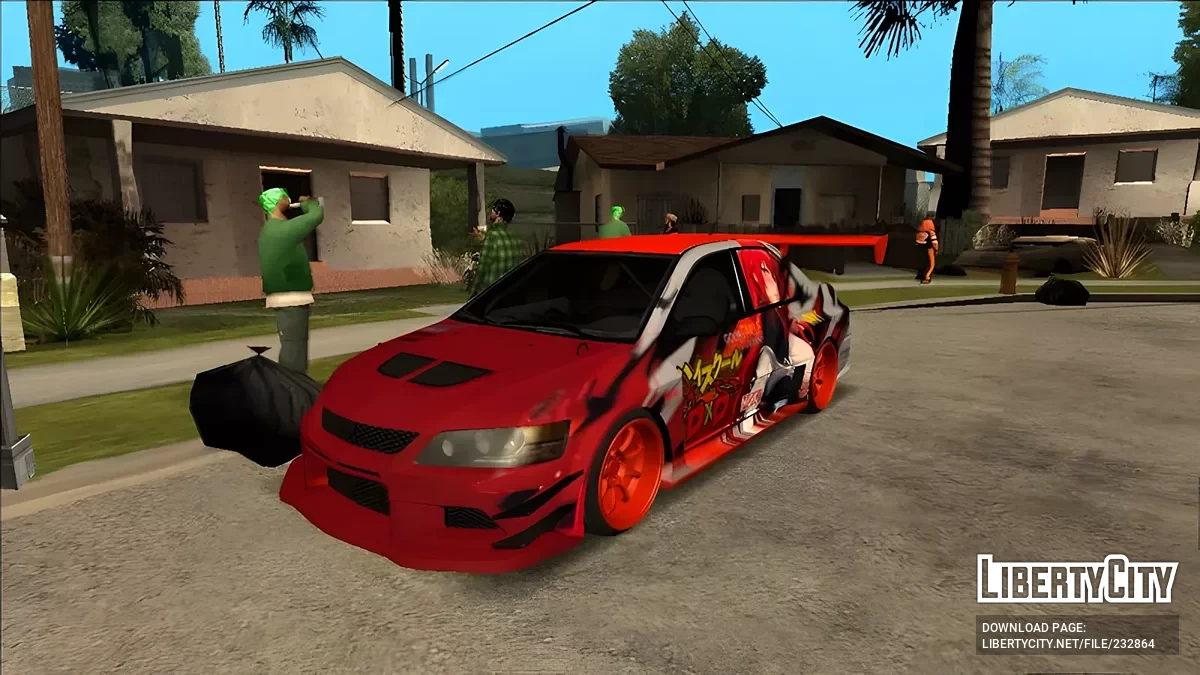 Mitsubishi Lancer EVO IX Itasha Simple Dxd / GTA San Andreas