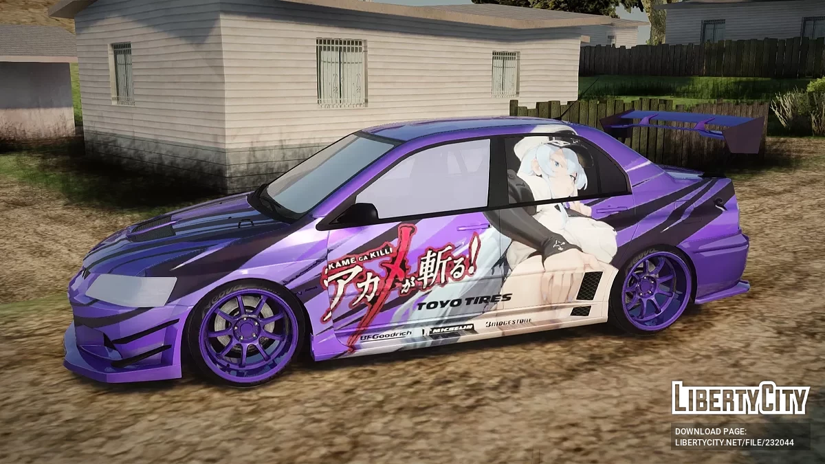 Mitsubishi Lancer EVO IX Simple Itasha / GTA San Andreas