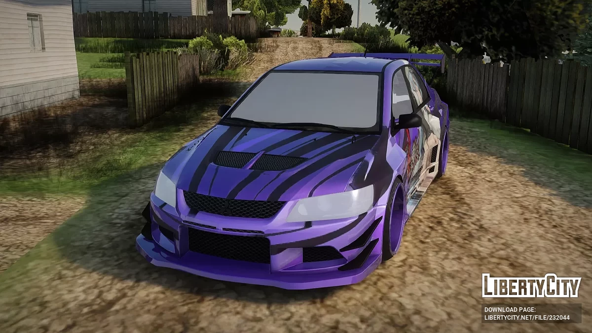 Mitsubishi Lancer EVO IX Simple Itasha / GTA San Andreas
