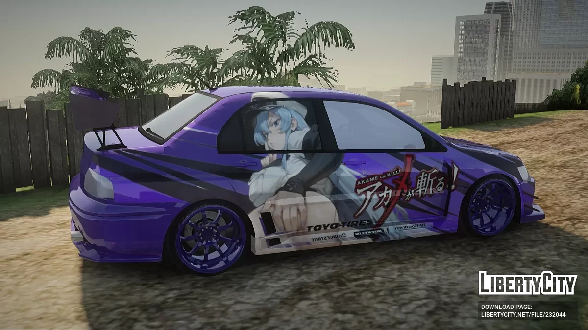 Mitsubishi Lancer EVO IX Simple Itasha / GTA San Andreas