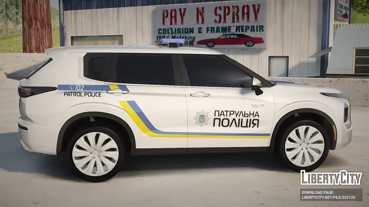 Mitsubishi Outlander 2024 Полиция Украины / GTA San Andreas