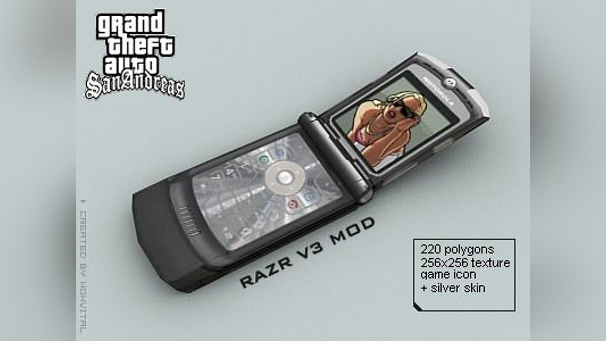 Скачать 32 RAZR V3 MOD для GTA San Andreas