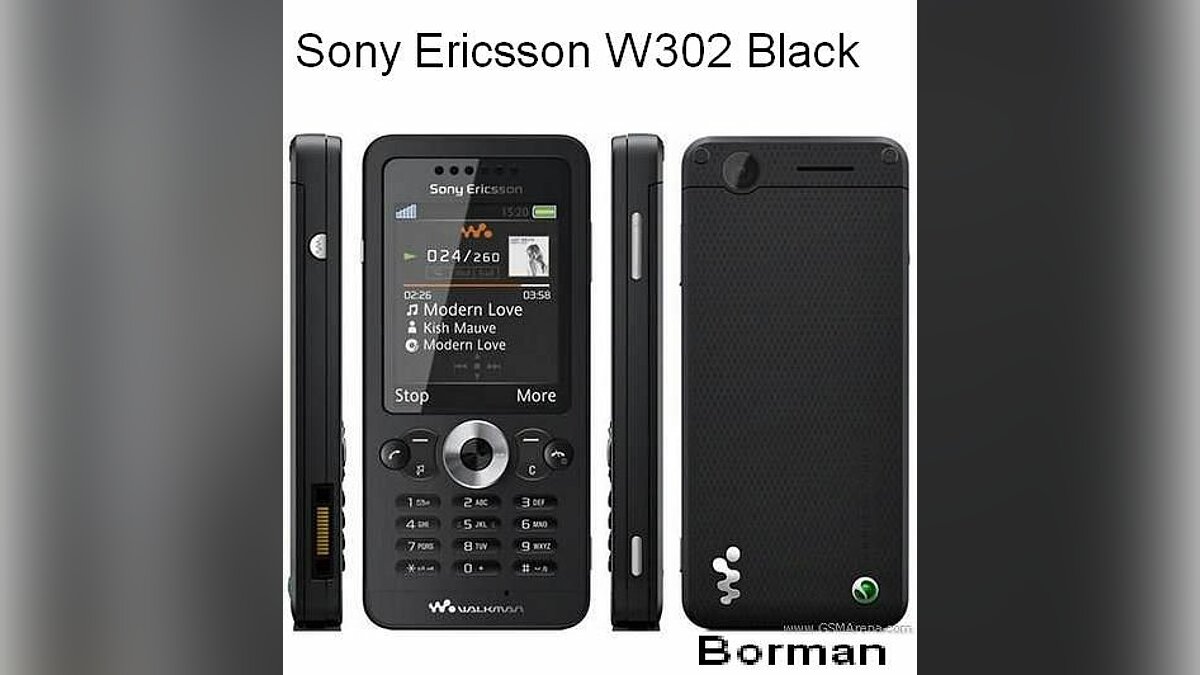 Скачать Sony Ericsson W302 Black для GTA San Andreas