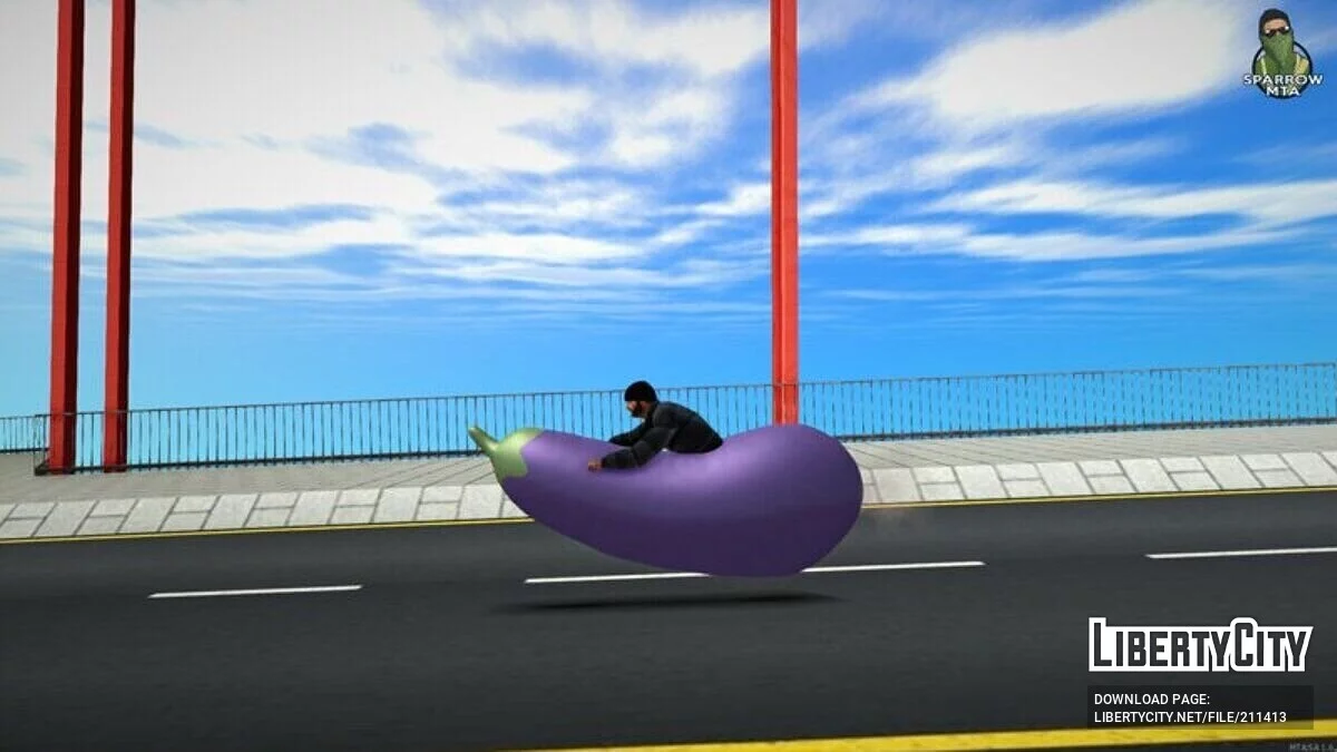 Eggplant Emoji Motorcycle / GTA San Andreas