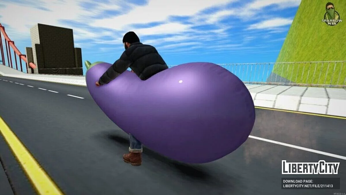 Eggplant Emoji Motorcycle / GTA San Andreas