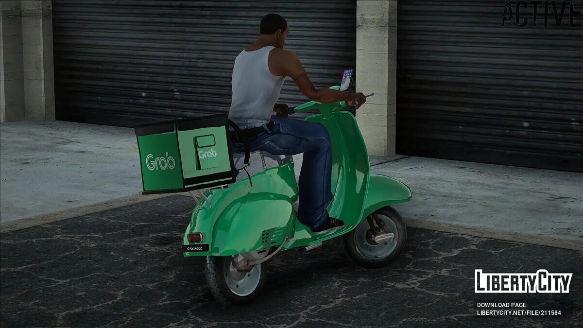 Scooter Vyatka GrabFood Style / GTA San Andreas