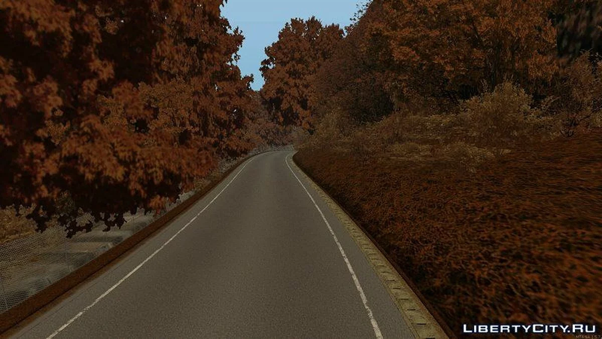 Nagao - трасса в осеннем лесу / GTA San Andreas