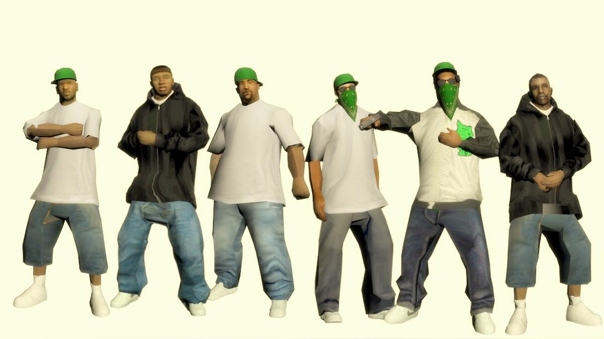 Green Gangs для GTA San Andreas - Картинка #1