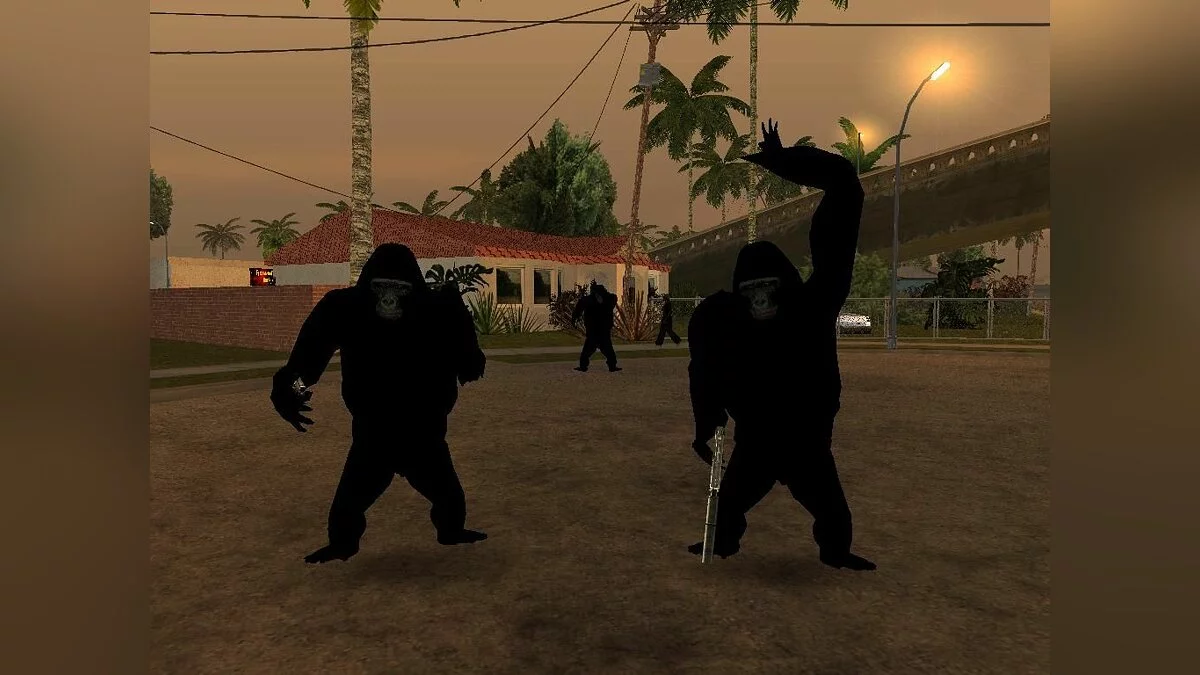 Обезьяны вместо Грув / GTA San Andreas