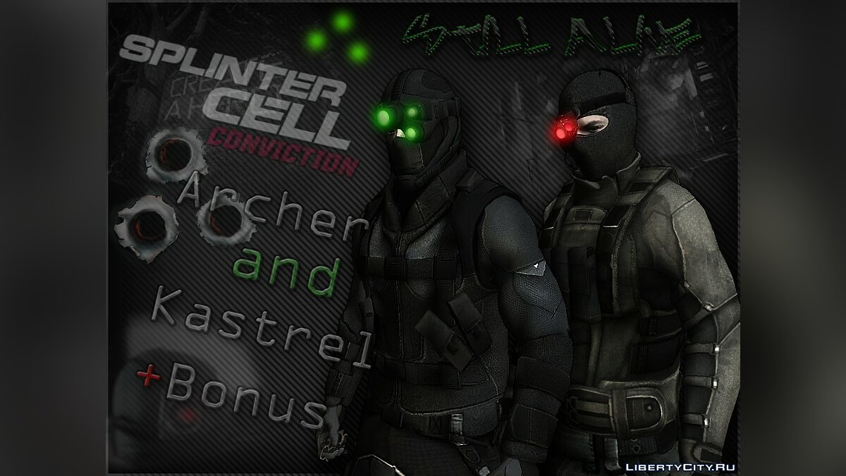 Скачать Арчер и Кестрел из игры Tom Clancys Splinter Cell Conviction для  GTA San Andreas