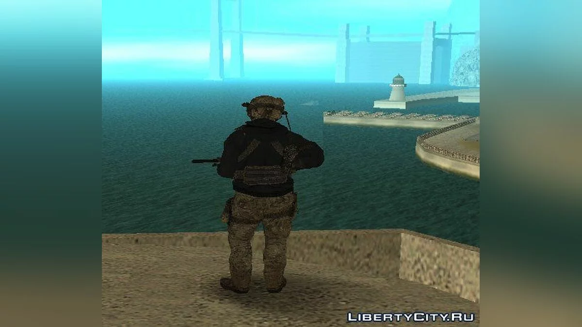 Боец "Дельты" в зимней одежде из MW3 / GTA San Andreas