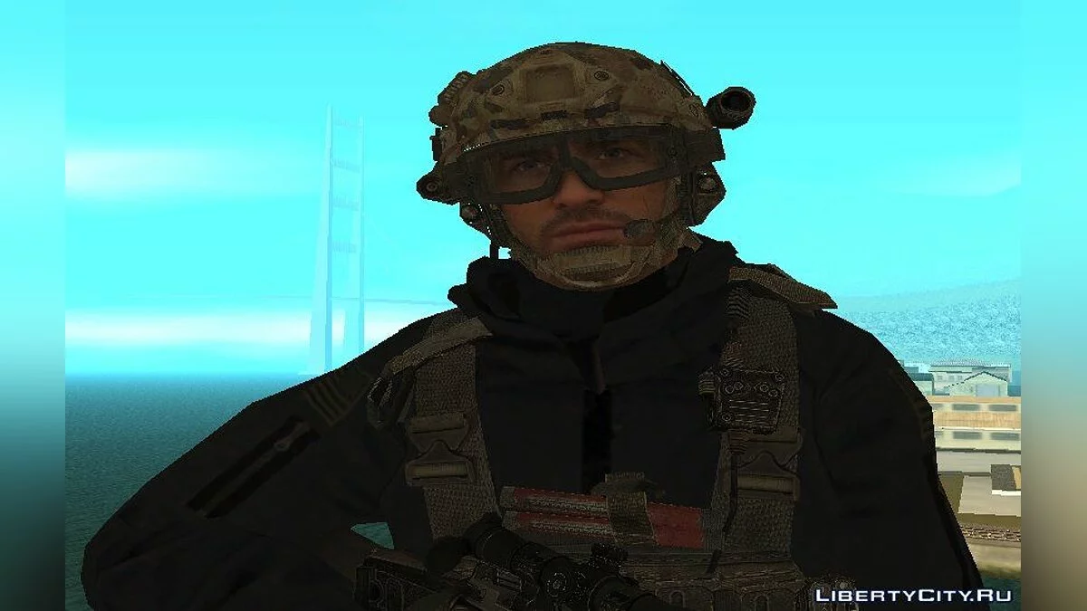 Боец "Дельты" в зимней одежде из MW3 / GTA San Andreas