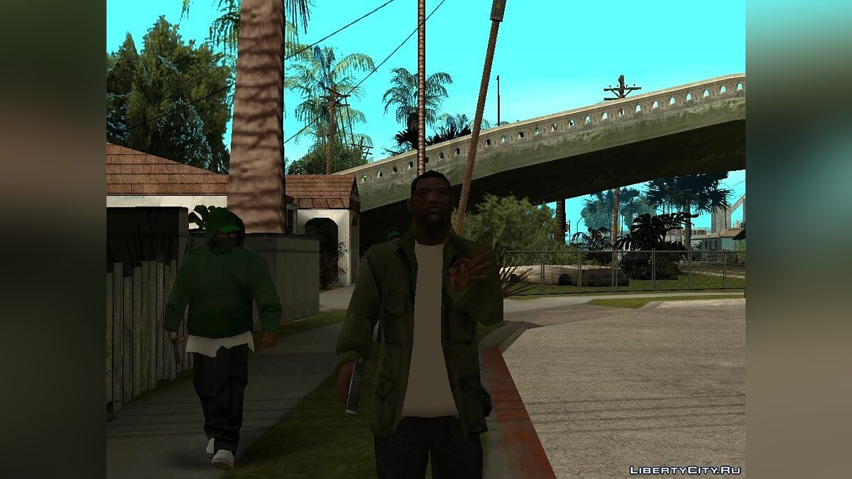 Скачать Новый гангстер в составе Grove для GTA San Andreas