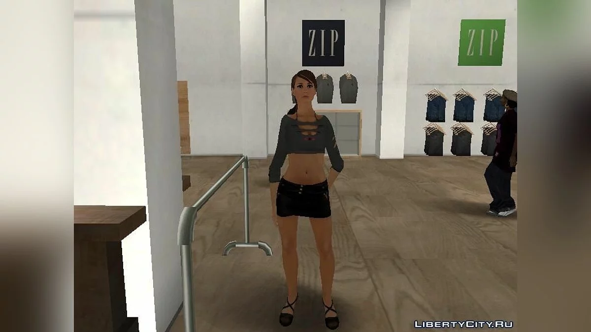 Девушка из NFS в форме продавщицы одежды / GTA San Andreas