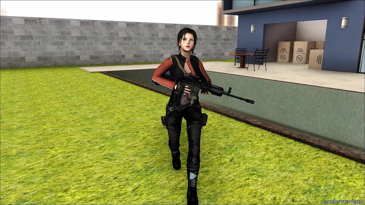 Скачать Tomb Raider 2013 Lara Biker для GTA San Andreas