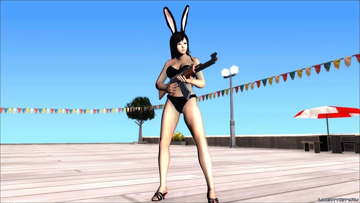 Dead Or Alive 5 Kokoro Black Bunny Outfit / GTA San Andreas