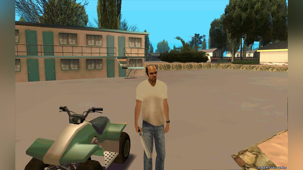 Скачать Франклин, Майкл и Тревор из GTA 5 для GTA San Andreas