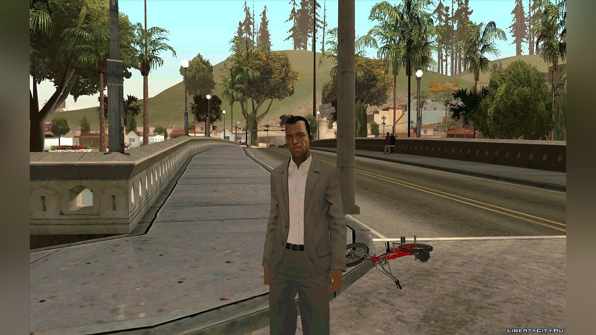 Скачать Франклин, Майкл и Тревор из GTA 5 для GTA San Andreas