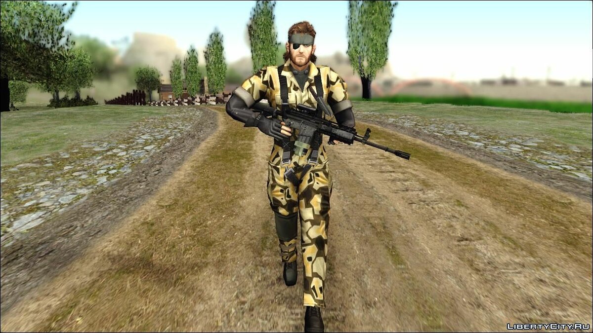 Скачать Metal Gear Solid 3 BIG BOSS camo pack для GTA San Andreas