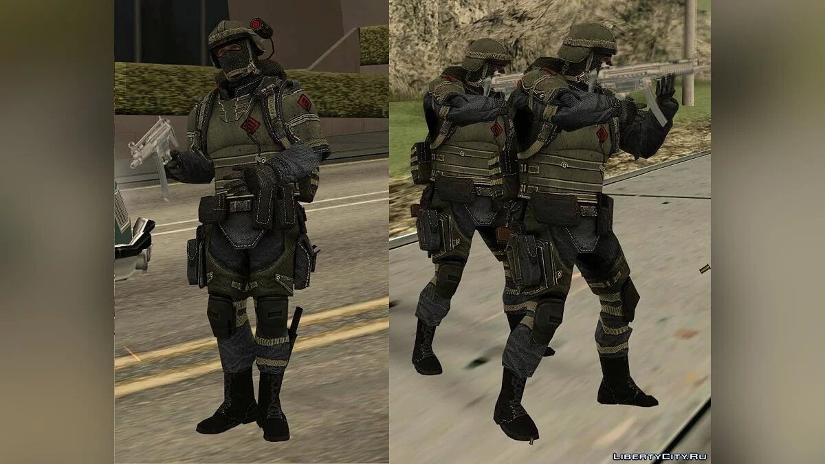 Штурмовик ЧВК Blackwood (PvE), конверт из Warface / GTA San Andreas