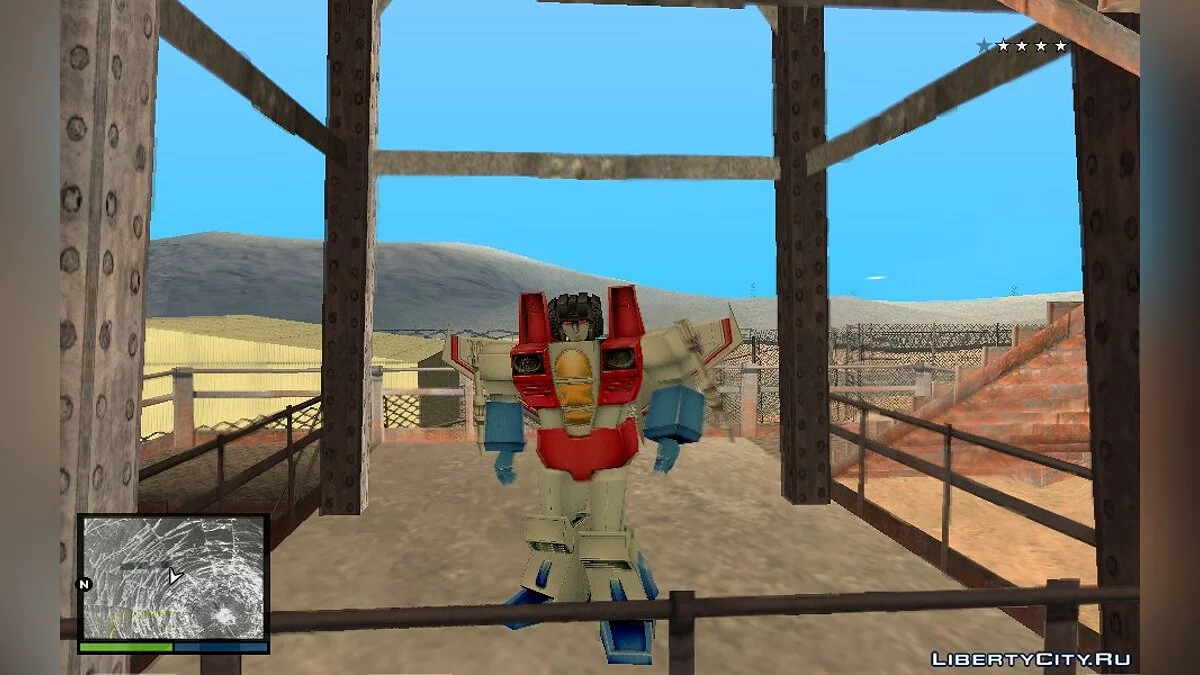 Старскрим(Скандалист) из мультсериала Transformers: G1 / GTA San Andreas