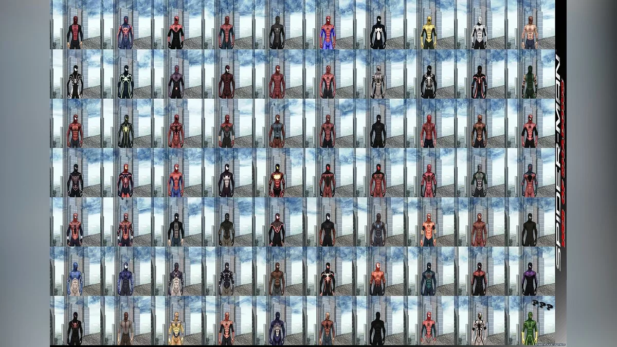 Spider man WOS Full Skins Pack / GTA San Andreas