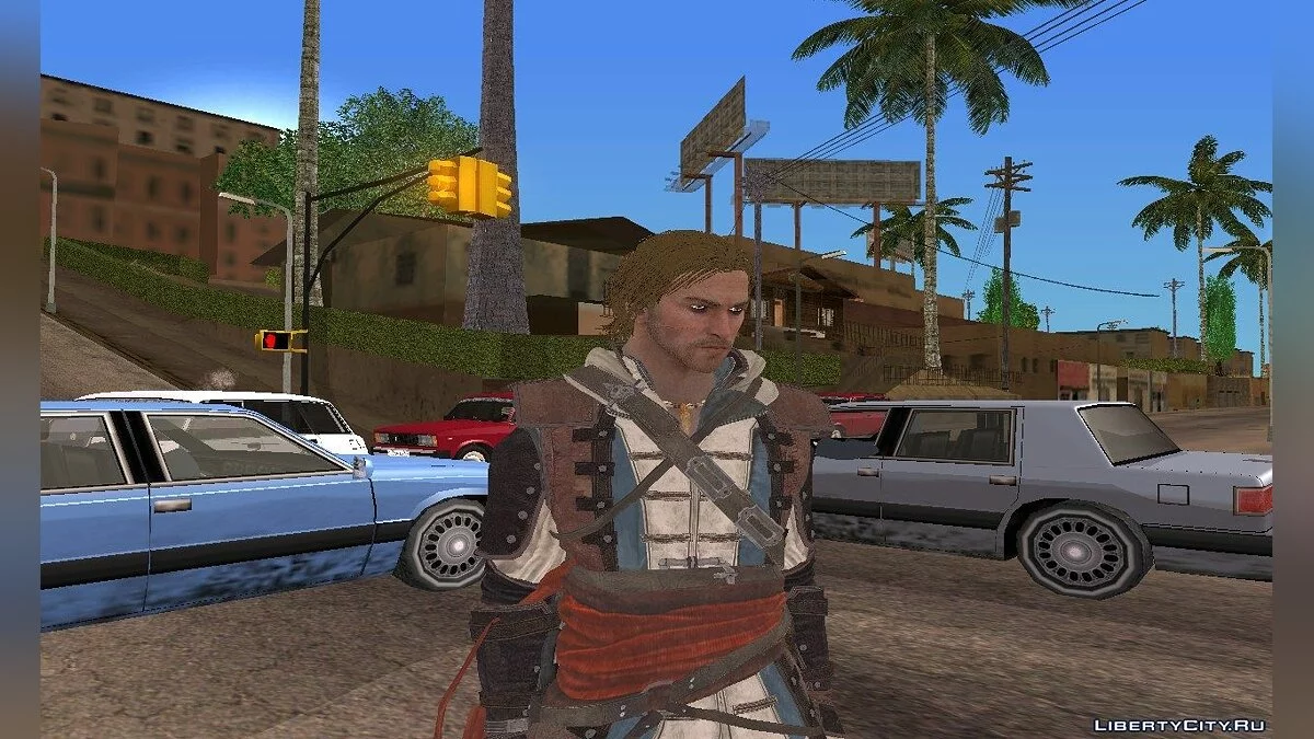 Edward Kenway without hood / GTA San Andreas